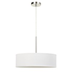 Led 18W Dimmable Pendant With Diffuser And Hardback Fabric Shade