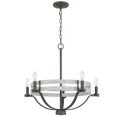 60W X 5 Brig Metal Chandelier