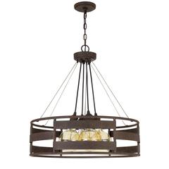 60W x 4 Rochefort metal chandelier (Edison bulbs shown ARE included)