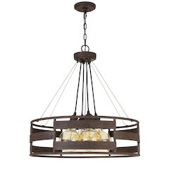 60W x 4 Rochefort metal chandelier (Edison bulbs shown ARE included)