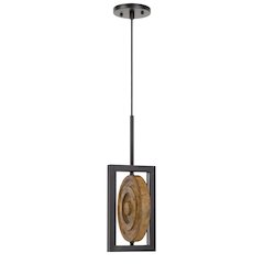 Fano integrated dimmable LED wood/metal mini pendant fixture