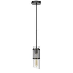 60W Savona double layer glass/metal mini pendant with mesh metal shade