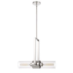 60W Redmond Metal Pendant With Clear Glass Shade