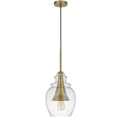Girona Glass Drop Pendant With Metal Cone Accent