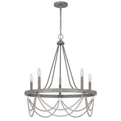 60W X 5 Anniston Beaded Metal Chandelier
