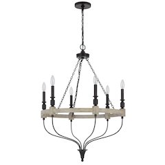 60W X 6 Grove Metal Chandelier