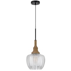 Monroe 60W Glass Pendant Light With Burlap Roped Font