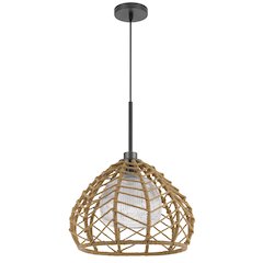 Dunn 60W Metal Pendant With Burlap Roped Shade