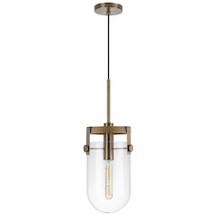 Stovall 60W Metal/Glass/Birch Wood Pendant Light