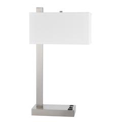 Drancy Metal Desk Lamp With One Power Outlet And One Usb Charging Port