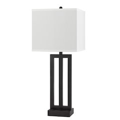 Cachan Metal Night Stand Lamp With One Power Outlets And 1 Usb Charging Port