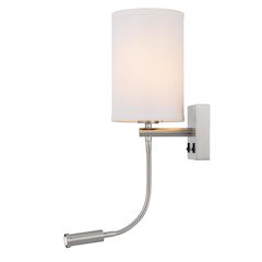 60W Lakewood Wall Lamp With 1W Intergrated Led Reading Lamp