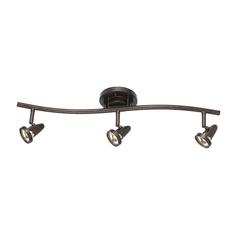 20W Intergrated LED serpentine rail fixture. 1660 lumen, 3300K. Fixture comes with a pair of 4" and 8" extension poles