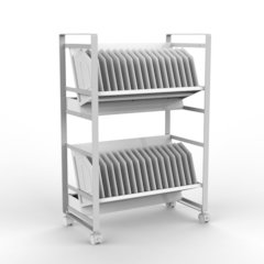 32-Tablet / Chromebook Open Charging Cart - White