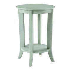 Golden Side Table in Sage Green Wood Finish