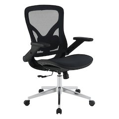 Black Matrix Seat and Back Manager’s Chair, PU-Padded Adjustable 4D Flip Arms