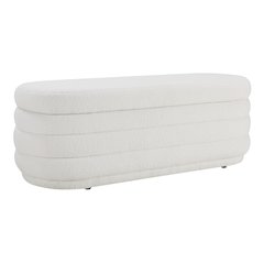 Clifford Storage Bench in Ivory Sherpa