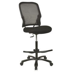 Big Man's Dark AirGrid® Back with Black Mesh Seat Double Layer Seat Drafting Chair
