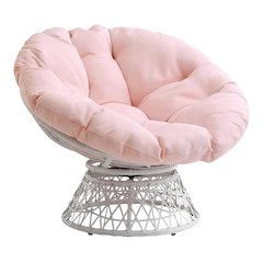 Pink Polyester Outdoor Lounge Chair With Eclectic Style And 29 Lb. Weight