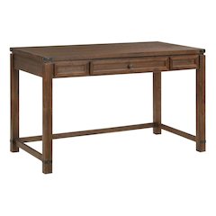 Wooden Lift Desk with Brushed Walnut Finish and Traditional Design