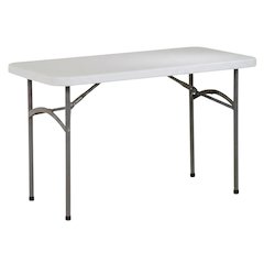 Light Grey, Folding Table, Quality Build, Durable Wood Frame
