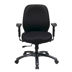 Polyester High-Back Ergonomic Chair with 2-to-1 Synchro Tilt and Arms