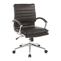 Mid Back Manager's Faux Leather Chair