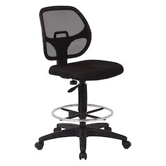 Black Drafting Chair – Tall Office Chair With 20-Inch Foot Rest