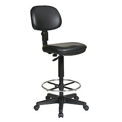 Black Drafting Chair – Tall Desk Chair for Standing Desk and Office Use
