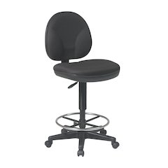 Tall Black Drafting Chair – High Office Chair With Sculptured Support