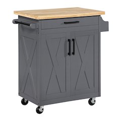 Bolten Kitchen Cart in Grey Finish