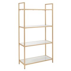 White modern bookcase with versatile storage and sleek design