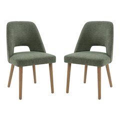 Ralston Dining Chair in Pine Fabric with Medium Oak Legs 2-Pack