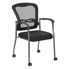Titanium Finish Visitors Chair with Arms