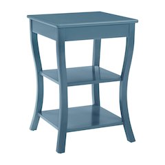 Golden Side Table in Blue Wood Finish