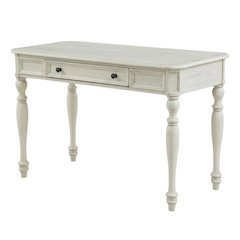 Classic White Desk with Ample Storage and Durable MDF Construction