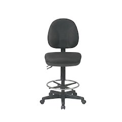 Fabric-Upholstered Deluxe Ergonomic Drafting Chair for Commercial Use
