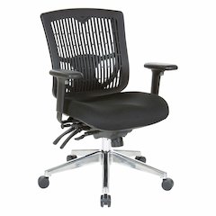Contoured Black Plastic Back Manager's Chair , 97898CBK-30