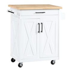 Bolten Kitchen Cart in White FInish