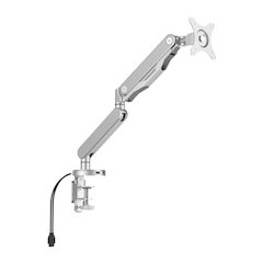 Single Monitor Arm with Dual USB 3.0 Port in Silver Finish, A2MAS1730-SV
