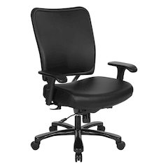 Big & Tall Dillon Black Ergonomic Chair With Black Dillon Fabric Seat