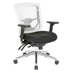 Contoured White Plastic Back Manager's Chair , 97898CWH-30
