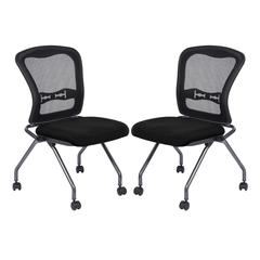 Deluxe Armless Folding Chair With ProGrid® Back