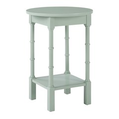Golden Side Table in Sage Green Wood Finish