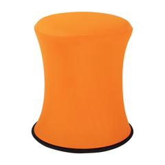 Active Height Stool with White Frame and Orange Fabric 18"-26", ACT3020-18