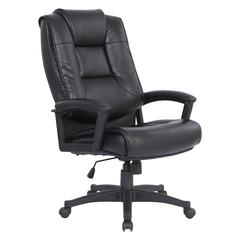 High Back Bonded Lthr Chair, Black