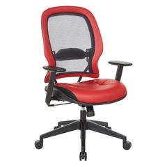 Dark Air Grid® Back Managers Chair, Black/Lipstick