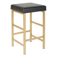 26" Gold Backless Stool