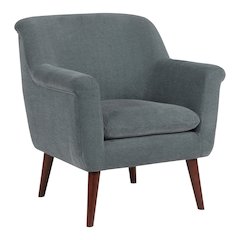 Dane Chair Slate Fabric with Dark Coffee Finish