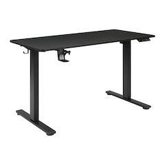 Primo 48" Electric Height Adjustable Gaming Desk in Black Carbon Fiber Finish